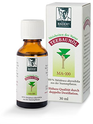 BADERs Teebaumöl. Der Klassiker aus der Apotheke. Doppelt destilliert. Desinfizierend. 100% australisches Melaleuca alternifolia (30 ml)