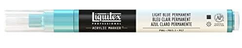 Liquitex Professional Fine Paint Marker, 8mm, Light Blue Permanent