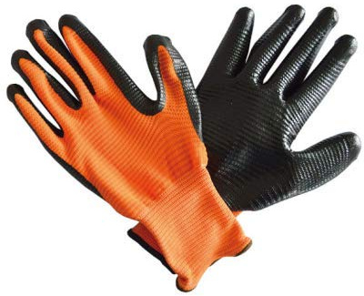 PTI 12 Pairs Nitrile Ribbed Protective Work Gloves Size 10 X-Large PTI0192