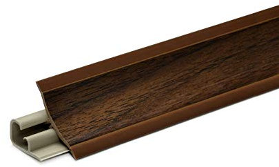 DQ-PP 2,5m WINKELLEISTE – Nuss dunkel – 23 x 23mm – PVC – GRATIS Schrauben – Küchenleiste Arbeitsplatte Abschlussleiste Leiste Küche Küchenabschlussleiste Wandabschlussleiste Tischplattenleiste