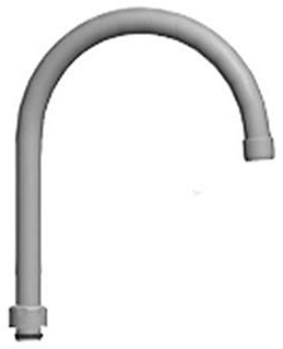 ZCANA020CR Canna tubo ombrello Ø20 mm interasse 183mm e aeratore cromata PAFFONI