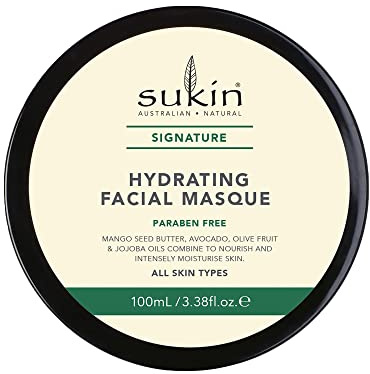 Sukin Signature Hydrating Facial Masque 200g - with a blend of Mango Seed Butter, Avocado, Essentisal Oils; cruelty free & vegan friendly - nourishes & leaves the skin smooth and with a healthy glow.