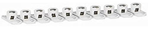 Legrand 034002 Barrette de 10 Bornes Séparables avec Capacité, par Borne 2mm X 16mm² et Pas 21mm, Gris