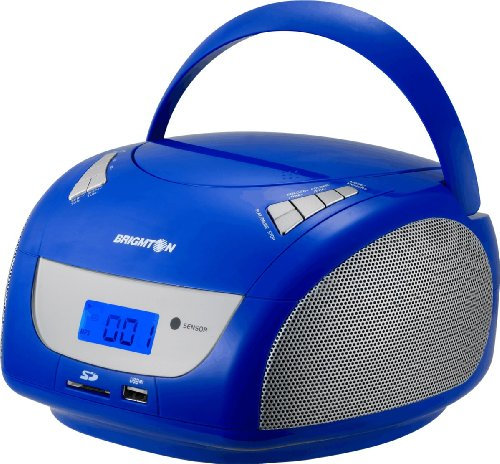 Brigmton W-411-BTA - Microcadena (Azul, 2.4W, 75 Db, 0.1%, FM, PLL, LED)