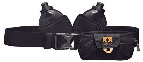 Nathan Switchblade NS4529 Laufgürtel mit Zwei 340 ml Flaschen, Schwarz, Einheitsgröße