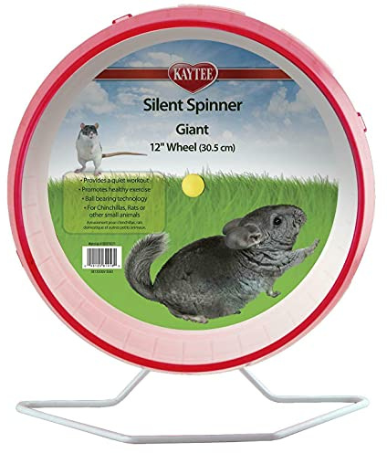 Kaytee Silent Spinner Wheel For Pet Chinchillas, Rats, and Hedgehogs, Giant 12 Inch