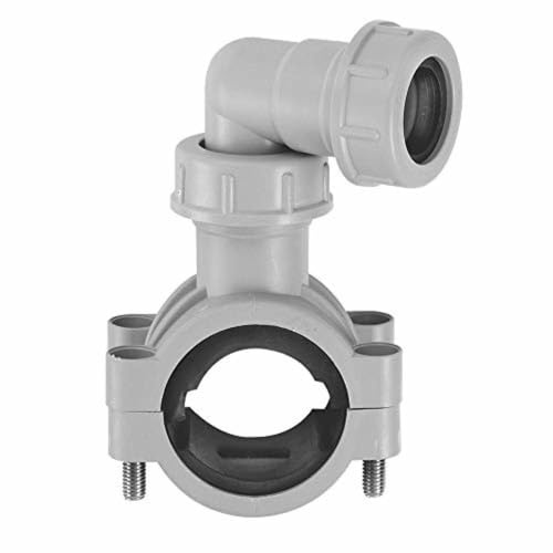 McAlpine CLAMP1GR Grey Pipe Clamp - One-Piece 19/23mm Rigid & 25mm Flexible Pipe Clip