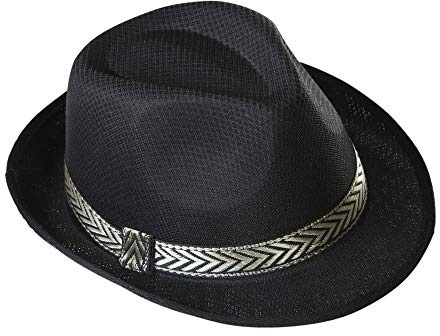 BLACK PANAMA FEDORA -