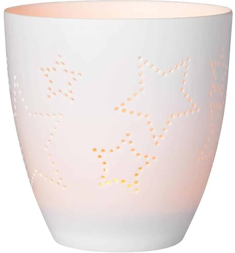 Unbekannt Weihnachtsdeko Teelicht D9,5 x H9cm, Sterne', Räder-Winterzeit