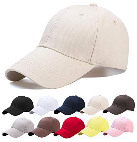 OCTERING Baseball Cap Unisex Baumwolle Baseball Mützen Reine Farbe Baseboard Baseballkappe