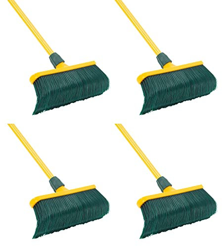 Novaliv Krallenbesen Set 30 cm Kunststoff mit Teleskopstiel Hofbesen Allzweckbesen Kehrbesen Terrassenbesen Besen mit Stiel (4, 30 cm Besen mit Stiel)