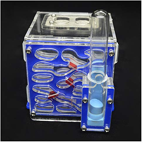 Nid Fourmis Bricolage 5 Couches Nid Fourmis Acrylique Fourmi Ferme Atelier Fourmilière pour Animaux Compagnie Château Maison Fourmis avec Château d'eau Hydratant Villa 8 * 8 * 10 Cm (Color : Blue)