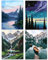 Hongyrjy Paint by Numbers 4 Pack,Landscape Paint by Numbers Kits for Adults Beginner,Home Wall Decor16x12inch
