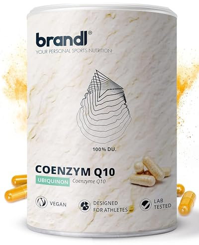 brandl® Coenzym Q10 Kapseln hochdosiert | Q10 Ubiquinon 200mg pro Kapsel | Vegan & Abgefüllt in DE | 120 Stk.