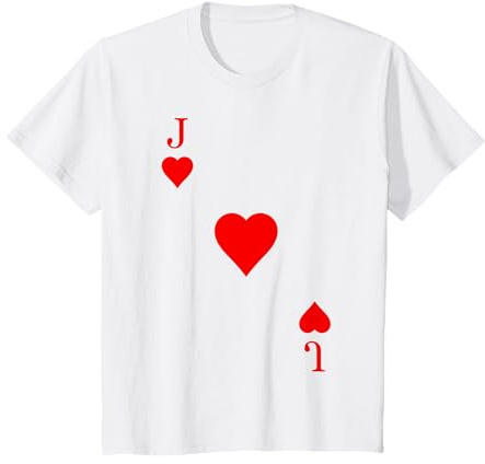 Herz Bube Junge Spielkarte Poker Kartenspiel Karneval Kostüm T-Shirt