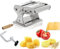 Virsus Macchina Pasta con Trafile staccabili 263, Rulli in Acciaio da 150 mm, 9 spessori regolabili da 0,5mm a 3mm, manovella e morsetto, 2 tagliapasta per pasta fresca, ravioli, lasagne, tagliatelle