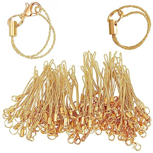 GORGECRAFT 100PCS 2 Estilos Teléfono Móvil Llavero Correas Tono Anillo Dividido Cordón Celular Encantos Colgante Poliéster Cordón Cuerda Desmontable Teléfono Cuerda Lariat Accesorios Colgantes