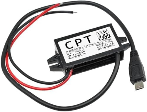 Heemol 12V auf USB,12V auf 5V USB-Adapter,3A 15W DC Buck-Konverter-Modul DC auf DC Auto-Stromwandler Adapter (Micro USB)