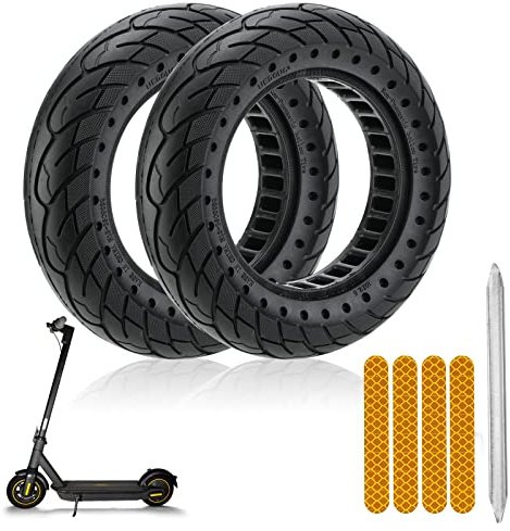 10x2.50 solid scooter reifen 10 zoll vollgummireifen 60/70-6,5 für Ninebot Max g30d 2 / Xiaomi 5/5 Pro/5 Max solid reifen ersatzreifen für scooter Mit Aufklebern und Werkzeugen