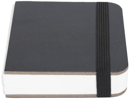 30 Blatt Aquarell Skizzenbuch, 8 X 8 Cm Großes Tragbares Kleines Aquarell Tagebuch, 300 g/m² Weißes Papier Aquarell Notizbuch Zum Malen, Skizzieren, Kritzeln, Schreiben (BLACK)