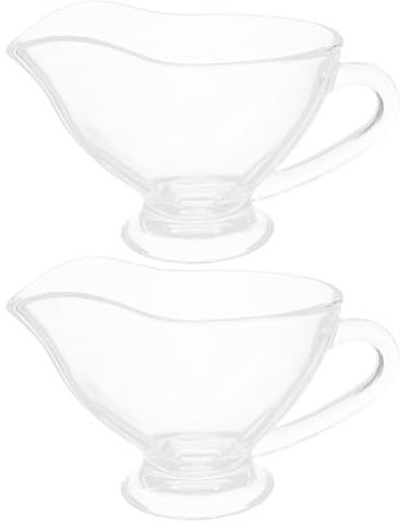 HOLIDYOYO 2piezas Jarras De Para Salsa Recipientes Transparentes Para Gravy Aderezos y Salsas Para Cocina y Restaurantes