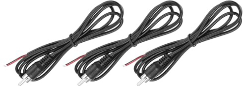 QUARKZMAN Stereo Spina Jack, 3pz Connettore Spina Maschio RCA Cavo Adattatore Audio Aperta Connettore Cavo Audio Rca per Amplificatore Ricevitore Altoparlanti, 1m