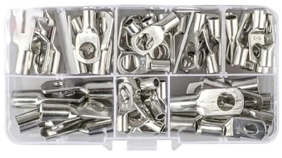 60Pcs Heavy Duty Coppers Wire Lugs Rings Terminals Battery Cable Ends Eyelets Tubulars Rings Terminals Connectors Enduring