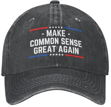 FWJZDSP Casquette de Baseball Ajustable et délavée Make Common Sense Great Again