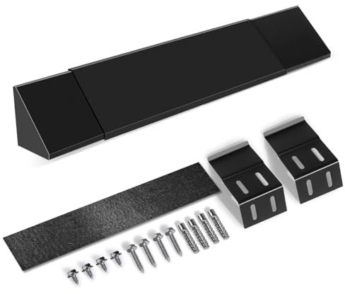 LCGAOYA Black Adjustable Fireplace Hood for 28 to 48 Fireplace Hood Heat Shield Equipped with Insulation Cotto