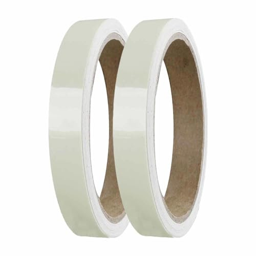 2 Piezas Pegatinas Cinta Luminosa Ligera, Cinta Adhesiva Fluorescente, Cinta Luminosa, Cinta Autoadhesiva Brilla Oscuridad, Cinta Advertencia Luminosa, para Decoración Escenarios Escaleras, Etc