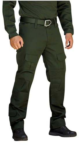 Cargo Trousers for Men UK Clearance,Waterproof Work Trousers with Zip Pockets Heavy Duty Tactical Combat Trousers Stretch Walking Trousers Outdoor Pants Work Utility & Safety Trousers