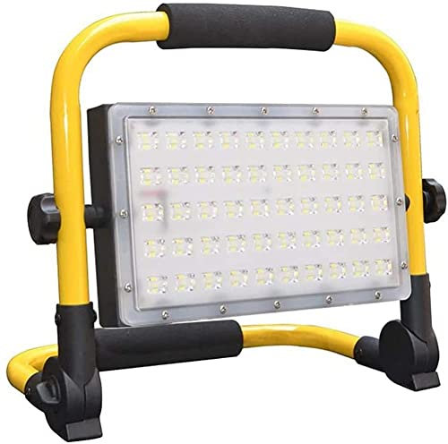 CEHJZQRPL Projecteur LED d'extérieur portable rechargeable avec port USB, banque d'alimentation intégrée, 2 modes, projecteur étanche pour camping, randonnée, réparation de voiture