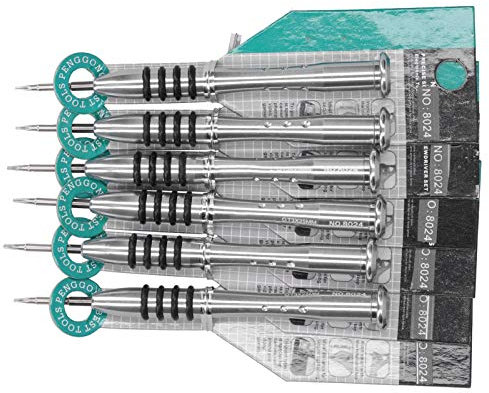 Juego de Destornilladores, Juego de Destornilladores de Precisión Juego de Destornilladores Pequeños Juego de Destornilladores Micro Estrella Profesional de 6 Piezas para Gafas