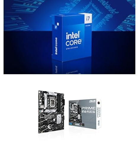 Intel® Core™ i7-14700K 20-Core up to 5.6 GHz + ASUS Prime B760-PLUS D4 ATX, PCIe 5.0, 3X PCIe 4.0 M.2, DDR4, 2.5Gb LAN, USB-C 3.2 Gen 2x2