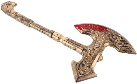 COLLBATH Asce Finte Vichinga Realistica Accessorio Per Costumi Di Halloween Decorazioni Per Feste Di Cosplay Medievali Simulata Per Spettacoli Sul Palco