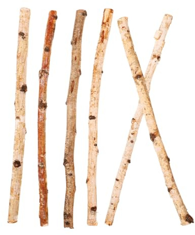 Angoily Palitos De Madera Decorativos 6 Piezas 40 Cm Palitos De Corteza Para Decoración Del Hogar y Proyectos Creativos De Bricolaje