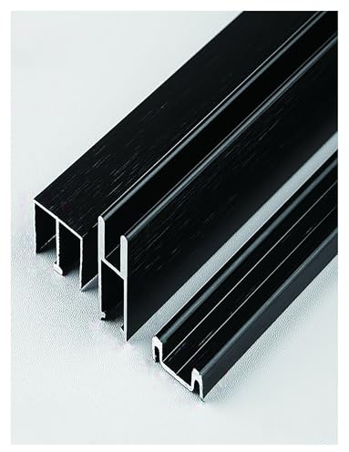 Dreiteilige Schiene for Glasschiebetüren, Gleitführung, bewegliche Nut, geeignet for 5 mm dicke Glas-, Holz- und Acrylplatten usw.(210cm)