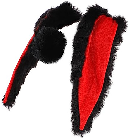 TOPBATHY Helm Deko mit Plüschigen Hasenohren aus Flanell Schwarz für Motorradhelm und Rollerhelm Dekorativ Fest Haftend für Scooter und E-Fahrzeuge
