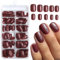 LunarCharm 240 pezzi di unghie quadrate bordeaux da pressare corte artificiali quadrate bordeaux per copertura completa unghie finte per principianti DIY