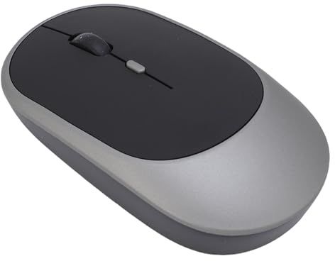 VBESTLIFE Souris sans Fil, 2,4 G et Bluetooth Mode à Double Mode Souris D'ordinateur Silencieuse avec Récepteur, 800-1600 DPI Réglable (Grey)