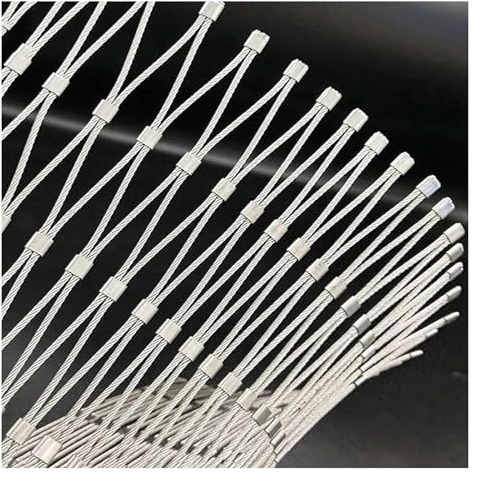 Qulamrdk 304 Filet de Corde en Acier Inoxydable,Filet Garde Corps ExtéRieur,Grille Métallique,Filet Garde Corps,for Escalier Balcon Filet de Protection(2x4m/6.56x13.12ft)