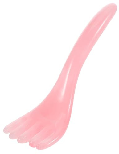 Peine Masajeador de Cabeza y Cuero Cabelludo de Resina Rosa | Diseño Multifuncional Raspado Guasha, Formato Portátil, Uso en Casa, Pensado para Familia