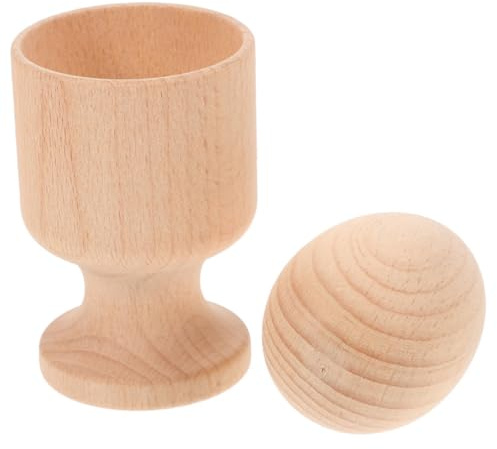 CLISPEED Giocattolo Sensoriale in Legno Portauovo Montessori, Set Educativo per Coordinazione Occhio-Mano, Gioco Prescolare Portatile per Piccoli