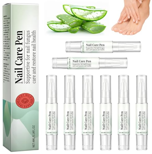 8 stycken nagelsvampstift, nagelvårdspenna, nagelvårdspenna med teeträdolja aloe vera, för naglar och fotnaglar, bärbar och praktisk, nagelsvamp nagelvårdspenna perfekt för daglig användning