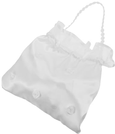 GALPADA Borsa da Sposa Bianca Decorazione a Fiore Piccolo, Pratica e Raffinata per Matrimoni ed Eventi Formali, Pochette Romantica e Semplice