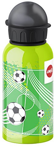 Emsa 514398 Kinder-Trinkflasche, 400 ml, Sicherheits-Verschluss, 100% dicht, Kids Soccer