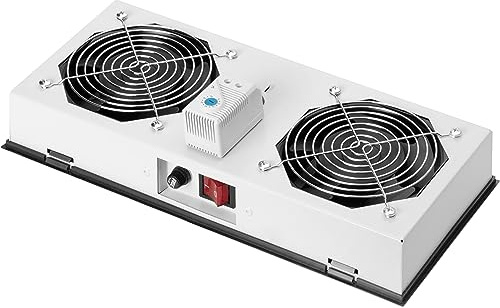DIGITUS Dachlüftereinheit für Outdoor Wandgehäuse - IP54 geschützt - 2x Lüfter - Thermostat - Grau
