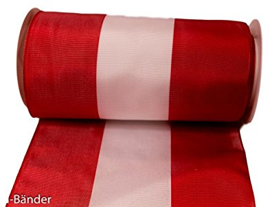 Christa-Bänder Uni Nationalband Österreich 155mm rot/weiß/rot ohne Drah
