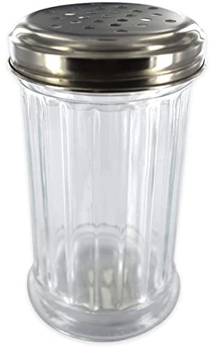 Fackelmann 46883 saupoudreur de parmesano, Vidrio, Blanco, 13 x 8 x 8 cm