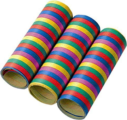 Luftschlangen Papierschlangen 3 Rollen Set • mehrere Varianten zur Auswahl • Paryset Partyzubehör Geburtstag Silvester Feier (Auswahl Luftschlangen Mehrfarbig)